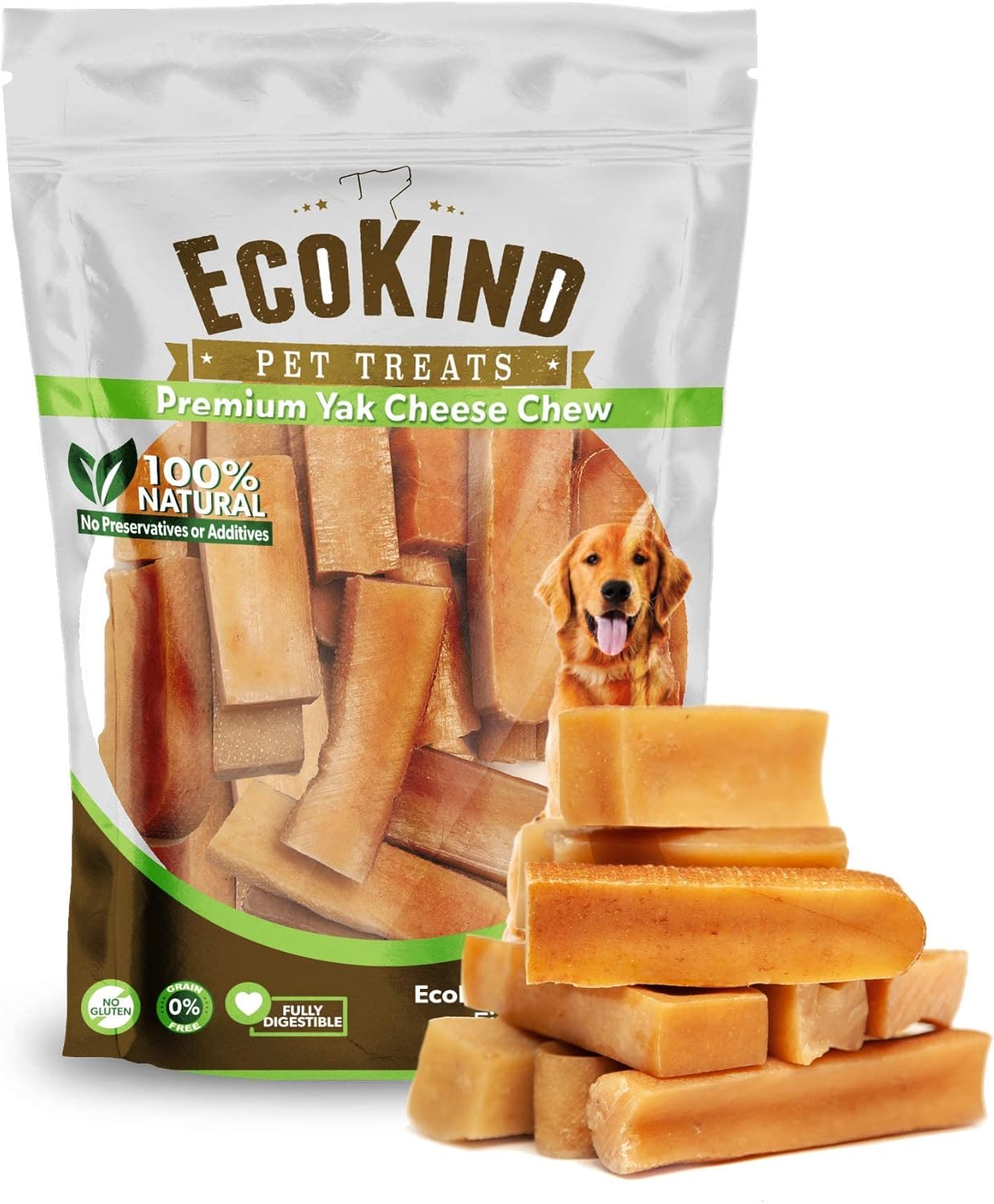 EcoKind Pet Treats Gold Himalayan Yak Cheese Dog Chew, Yak