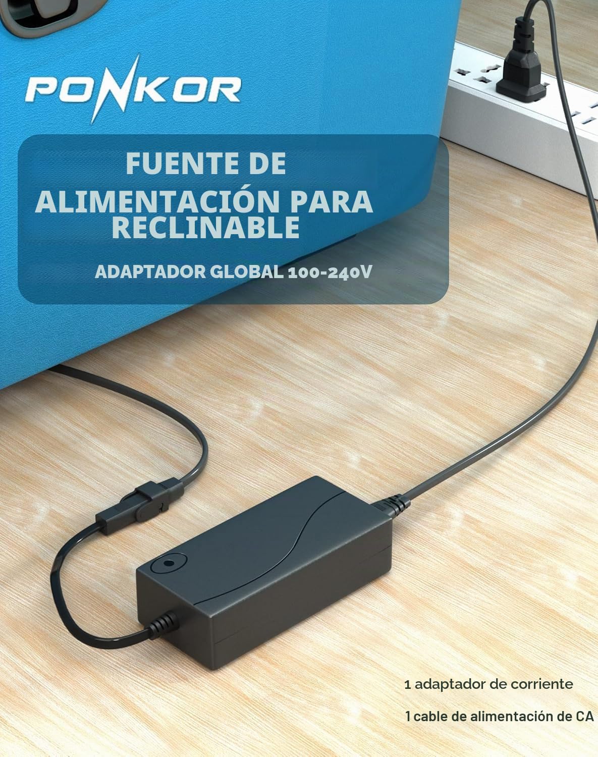 Transformador Reclinable Eléctrico, Adaptador de 29V 2A CA/CC Fuente de Alimentación de Conmutación de Silla Elevadora Universal para Limusinas OKIN con Cable Anular (Cable de Alimentación Incluido)