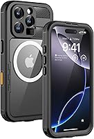 Vista 36 de Lanhiem Funda magnética para iPhone 17 Pro Max, IP68 impermeable, a prueba de polvo, compatible con Magsafe, protector de pantalla integrado, cuerpo