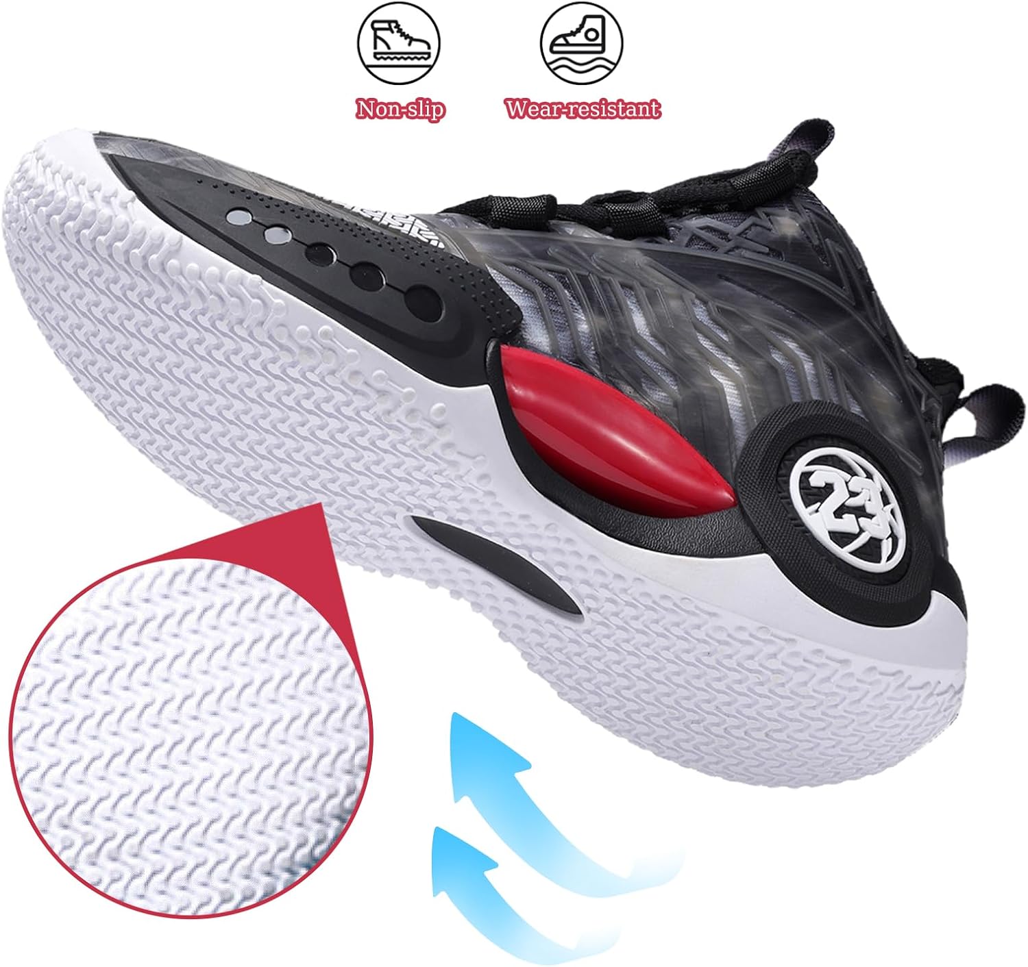 JMFCHI Kids Basketball Shoes High-top Sports Shoes Sneakers Durable Lace-up Non-Slip Running Shoes Secure for Little Kids Big Kids and Boys Girls - Image 4