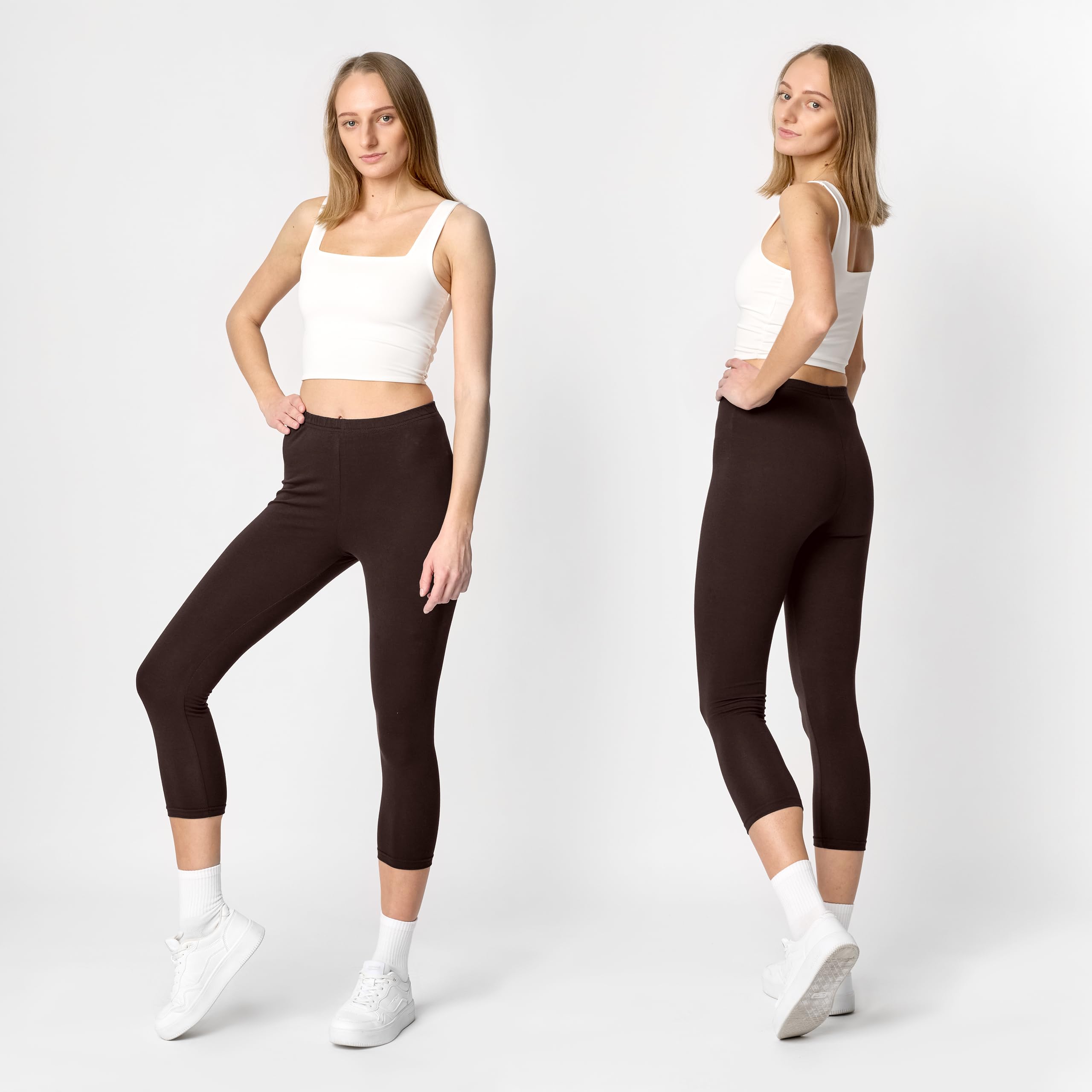 Ladeheid Damskie Legginsy 3/4 z Bawełny LA40-132