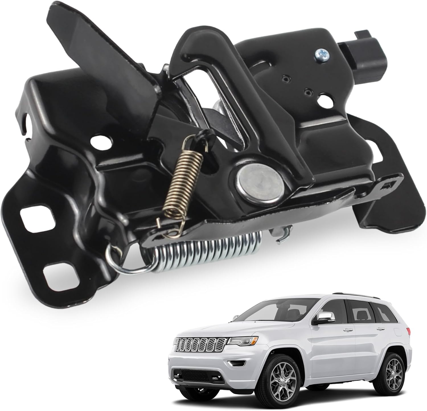 820-100 Hood Latch Assembly Compatible With 2011-2014 Dodge Durango 2011-2020 Jeep Grand Cherokee Front Door Latch Stainless Hood Latch Sensor Replaces 820100 68249962AA 4589688AB 4589688AE