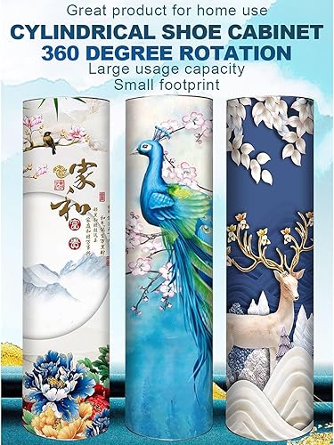 Miniatura 3 de Zapatero estrecho para entrada, estante giratorio de almacenamiento de zapatos con puerta, moderno organizador de zapatos independiente para el