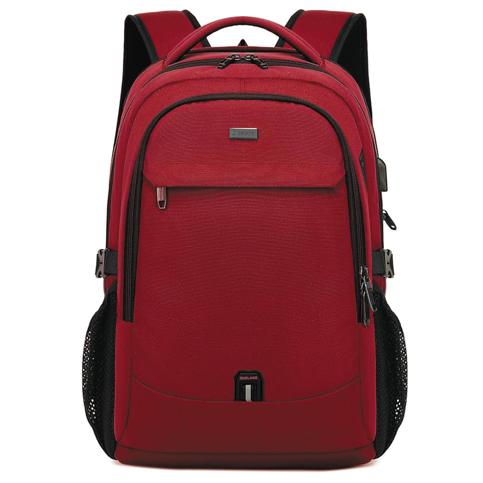 DUSLANG 17 Inch Laptop Backpack for Travel Water Resistant College Backpack for Women Laptop Bag with USB Charging Port,Red A