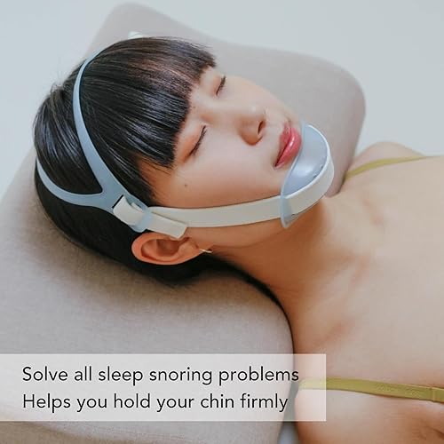 Miniatura 2 de 2 juegos de correas de barbilla para roncar para dormir mejor, mantener la boca cerrada, evitar la respiración seca de la garganta y la boca,