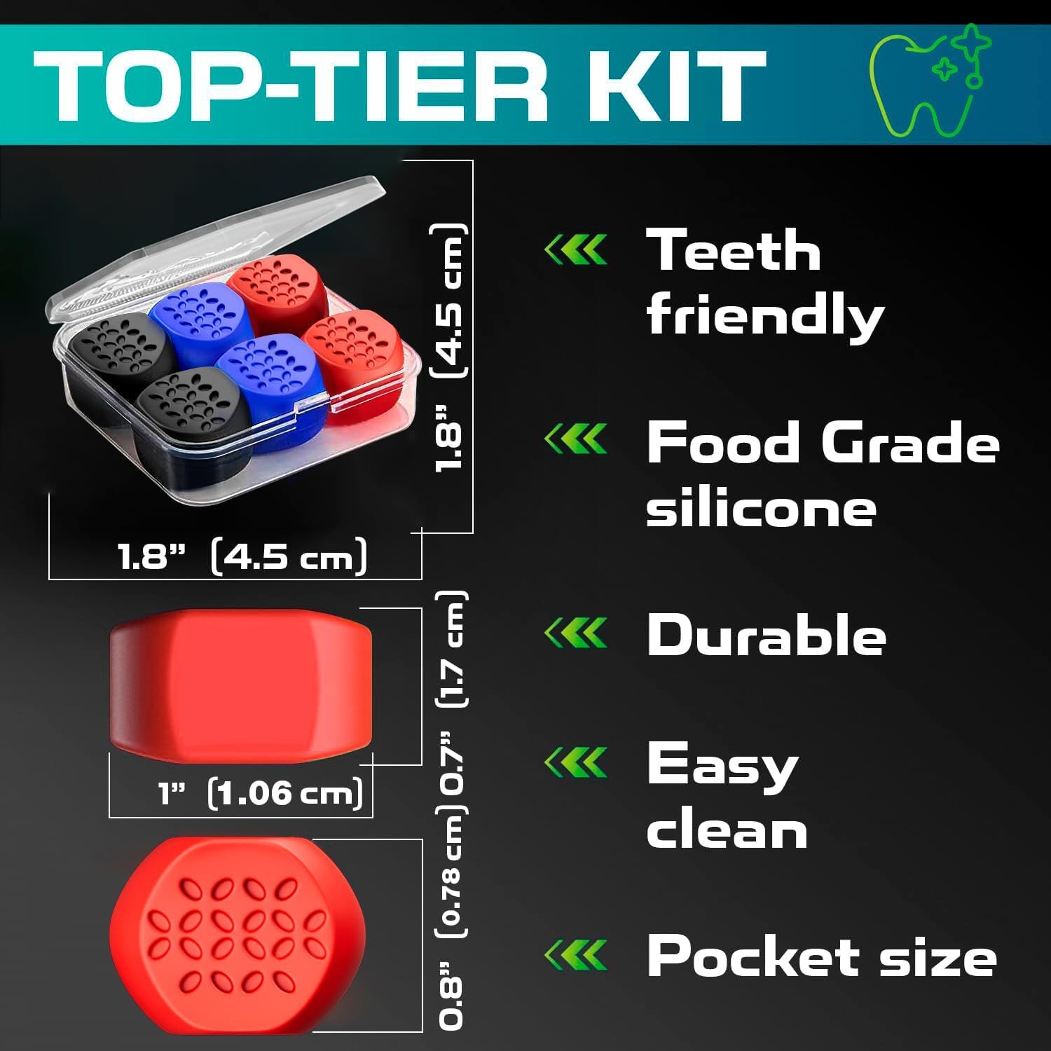 Jaw Exerciser, 6 PCS Jawline Shaper, Jawline Exerciser