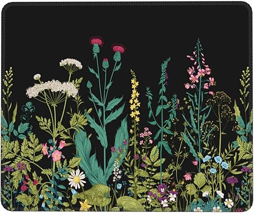 Alfombrilla de mouse negra con cita inspiradora con borde cosido, mantente positivo, trabaja duro y haz que suceda, alfombrilla de mouse