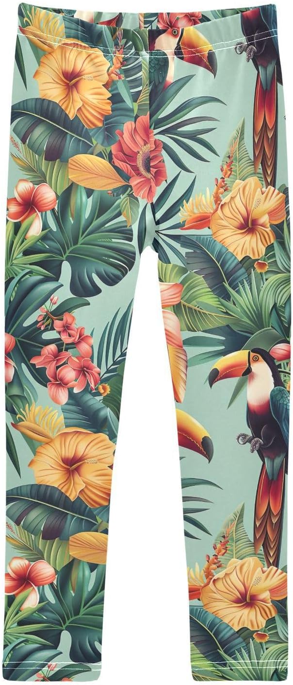 GAIREG Girls Activewear Leggings Tropical Flower