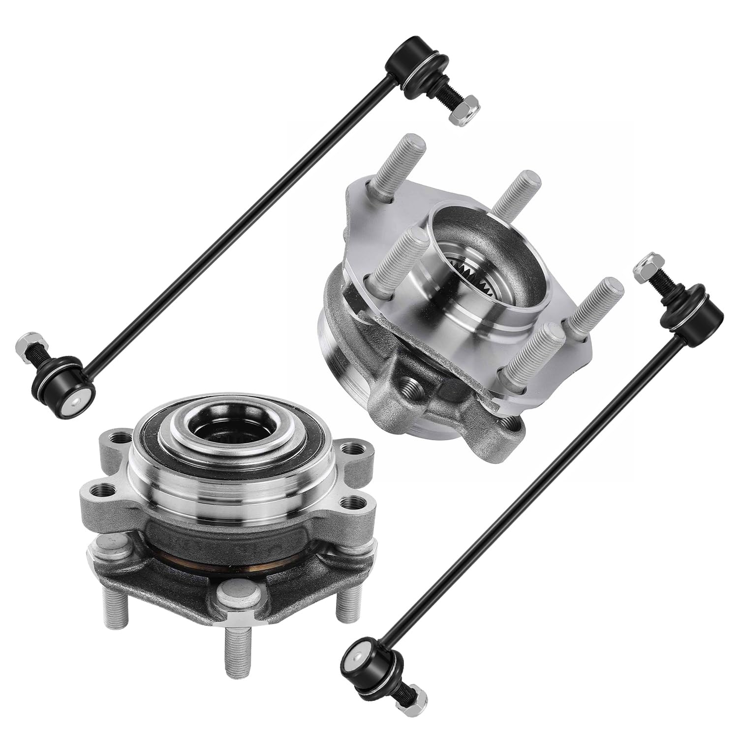 Detroit Axle - 4pc Front Wheel Bearing Hubs Kit for 2019-2021 Nissan Altima