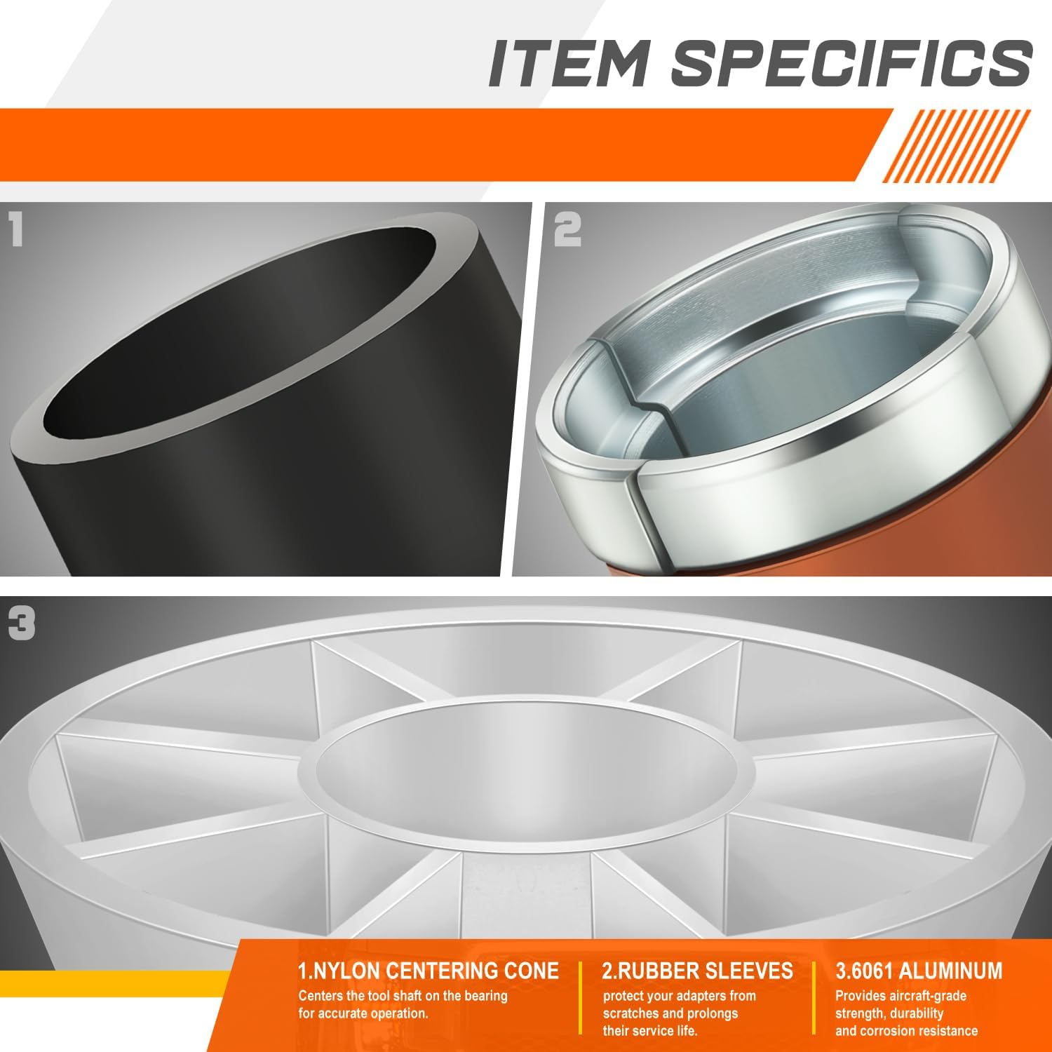 PM PERFORMOTOR Universal Camshaft Bearing Tool Set for Installation and Removal Fit Most Domestic and Import Vehicles, with 1-1/8" to 2-2/3" Adapter