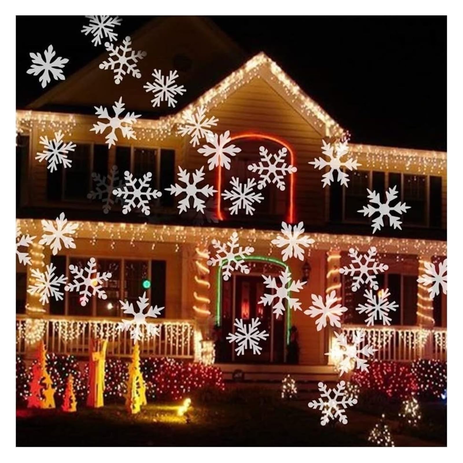 Le projecteur solaire de flocon de neige de Noël de lumière de tache de paysage allume l'extérieur, IP65 imperméabilisent le projecteur mobile de chute de neige de vacances de LED de vacances projecte