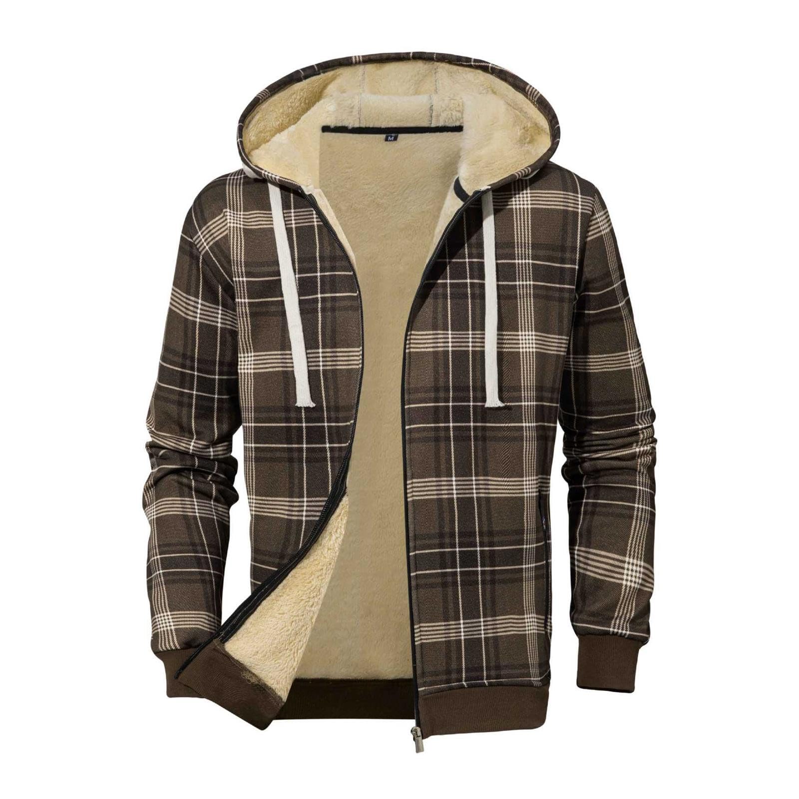 Chaqueta Hombre - Chaqueta Polar con Capucha y Cremallera Completa, Suave, Ligera, para Exteriores, cálida, para Uso Informal, cómoda y Deportiva.