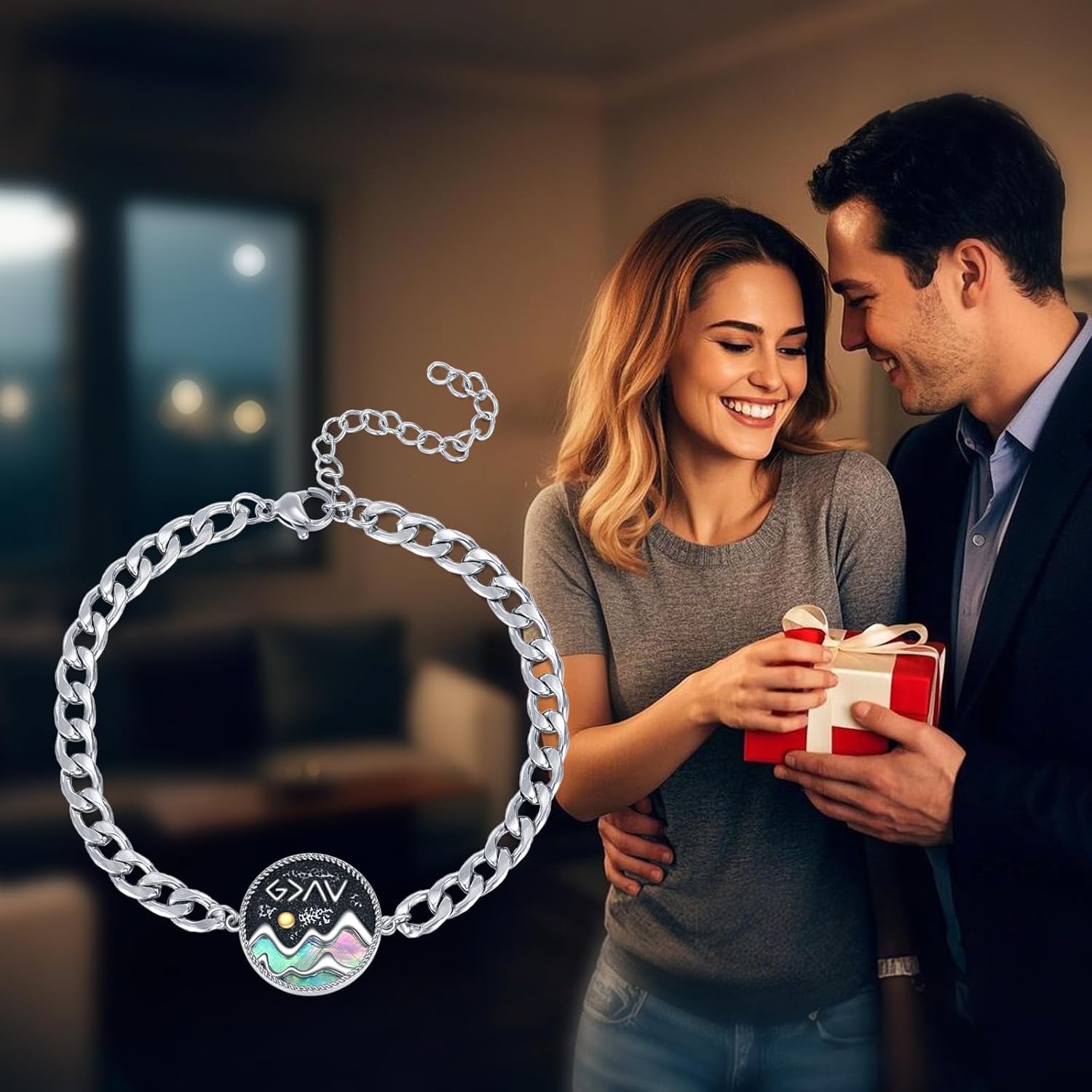 God is Greater than the Highs and Lows Bracelet for Men S925 Sterling Silver Highs and Lows Bracelet Christian Jewelry Gifts for Women Men - Image 6