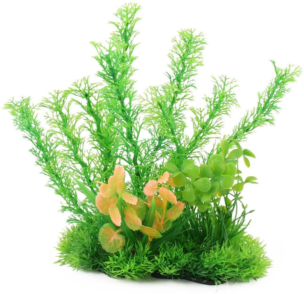 XYWHPGV Plastic Aquarium Fish Tank Underwater Leaves Water Grass Plant Ornament Green Black 25 x 19 x 8cm(c1e98 beef1 cddc2 755f6 5a215 d5545