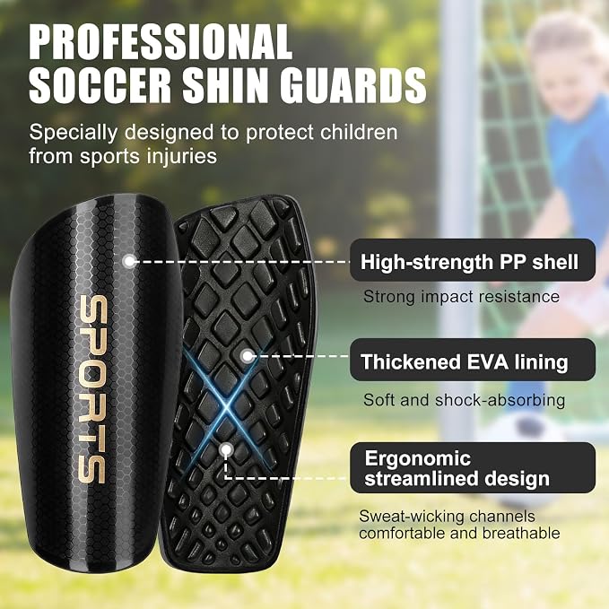 Canilleras de fútbol para niños talla M miniatura 3