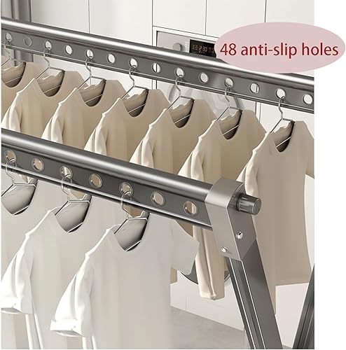 Miniatura 3 de RIFWOVE Adjustable High Capacity Laundry Rack Drying Rack Clothing, Laundry Clothes Drying Rack Stand Folding Drying Rack for Indoor Outdoor Use