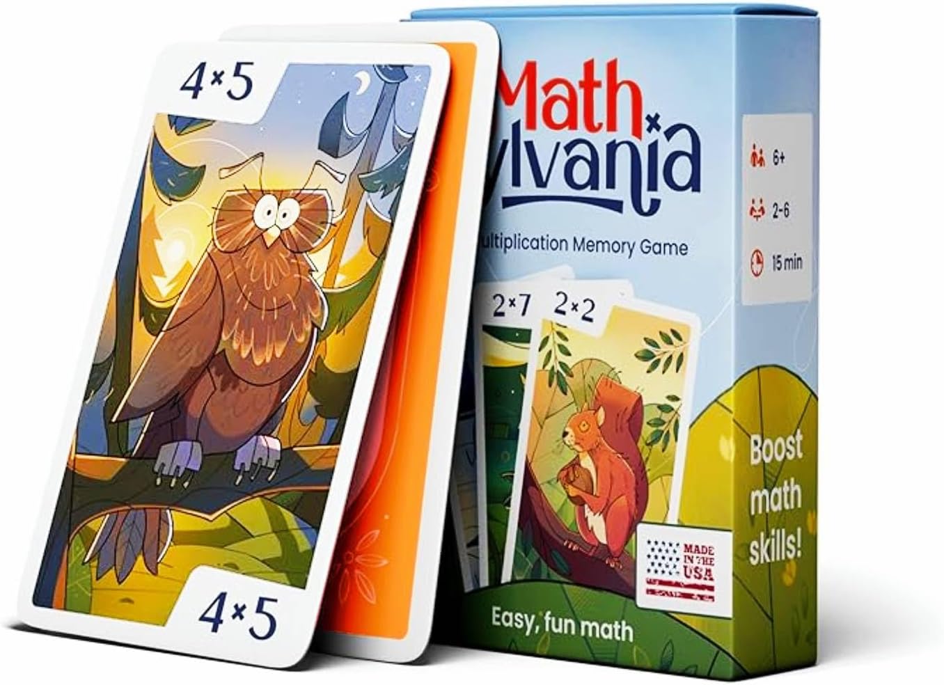Homeschool Multiplication Memory Card Game – MathSylvania | Family Game Night Learning Game | Made in USA (Bingo Set)