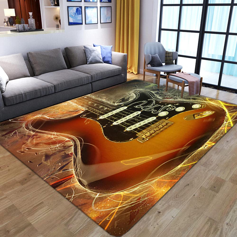 3D dywan do salonu brązowy gitara antypoślizgowe maty podłogowe dzieci mata dla indeksowania korytarz maty podłogowe maty nocne maty do dekoracji wnętrz
