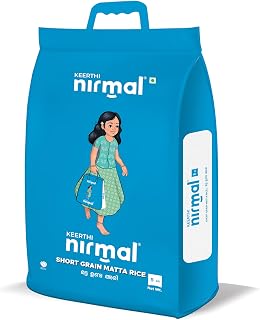 Keerthi Nirmal Short Grain Matta Rice - 5kg | Rich Flavor & Nutritious Kerala Red Rice for Daily Meals Price In India