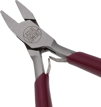 The Beadsmith Flush Cutters 5.25-Inches 133 mm Jewelry-Making Tool w/Polished Steel Head, PVC Comfort Grip, Double-Leaf Springs