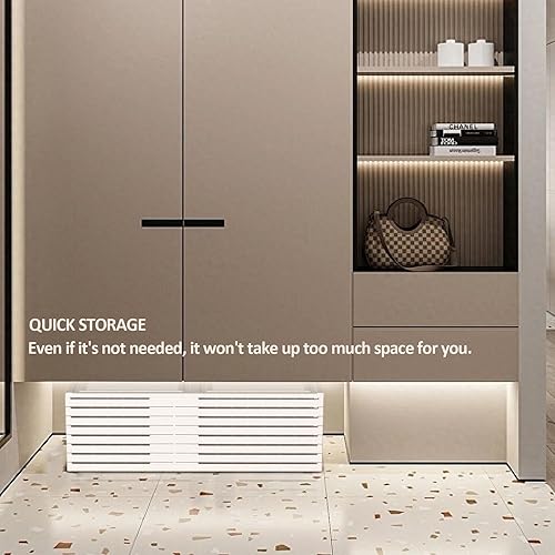 Miniatura 7 de Dollate Zapatero plegable de 9 niveles, 36 pares, gran almacenamiento de zapatos con puerta magnética transparente, fácil de montar y organizador de