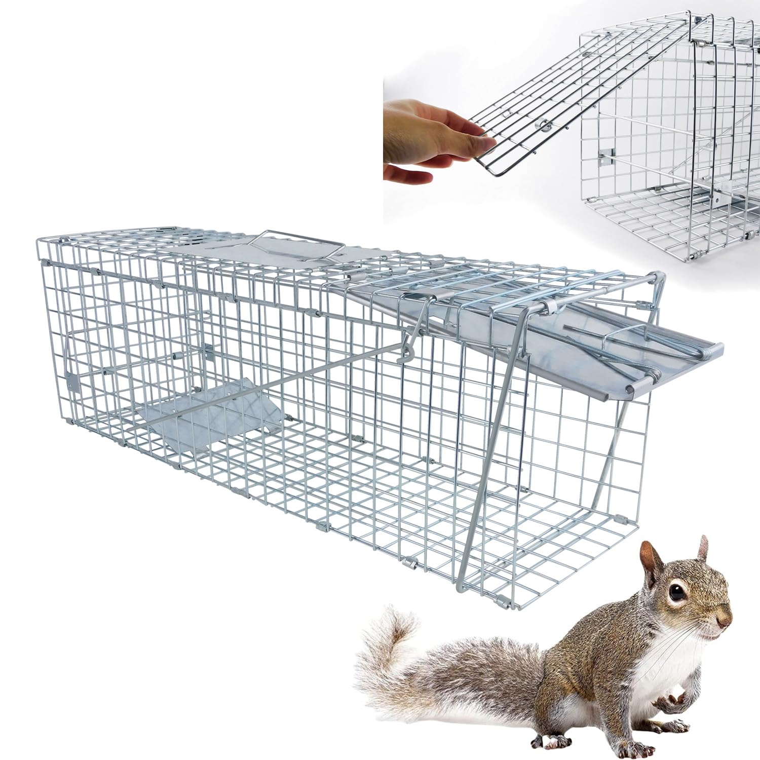 Live Trap, Marten Trap, Cat Trap, Dog Trap, 61 X 19 X 21 cm, Weatherproof, Easy To Clean, Safe for Pets