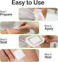 Vista 6 de PowerHeal Bioelectric Bandage Kit for Wound Care & Healing – Single Layer, No Adhesive Includes Wound Hydrogel, Can Be Cut to Fit – for Cuts