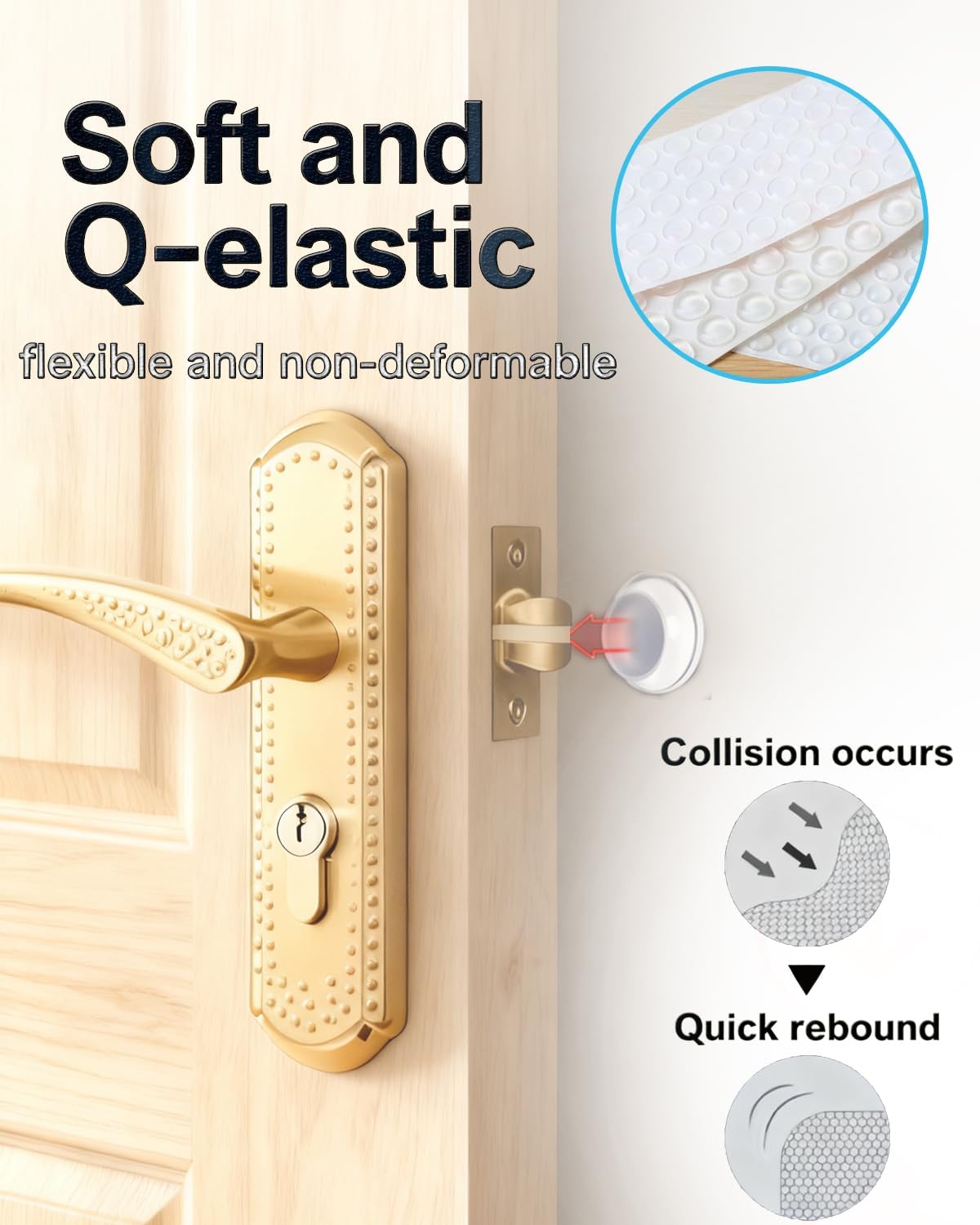 Cabinet Door Bumpers, Furniture Pads Clear Rubber Bumpers Self Adhesive, Soft Close Cabinet Door Bumper Dots, Sound Dampening Cupboard Door Bumpers Pads for Kitchen Drawers, Picture Frame 132pcs