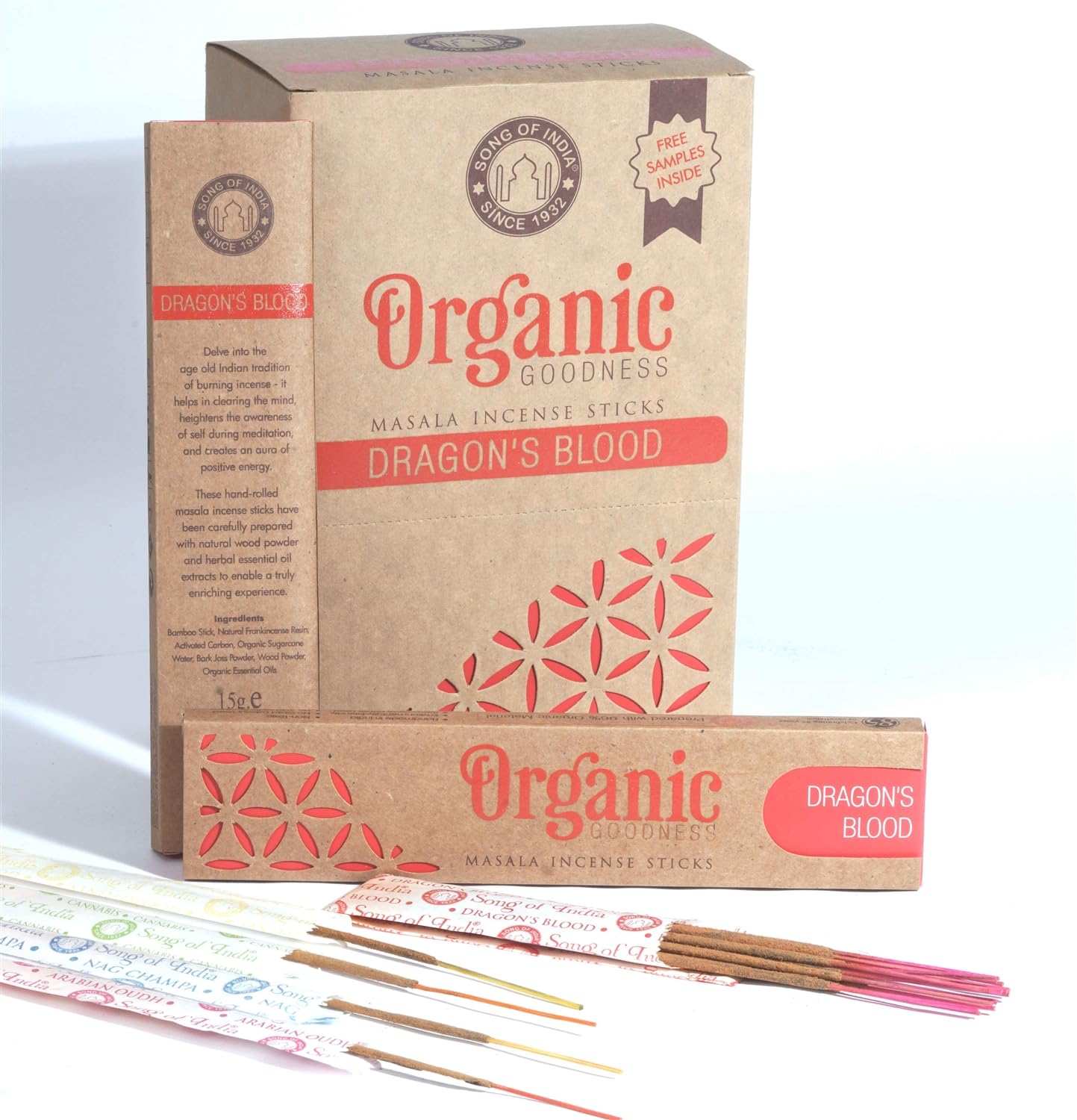 Amazon.com: Organic Goodness Masala Incense - Dragon's Blood 15g Box/12  (Dragon's Blood) : Home & Kitchen