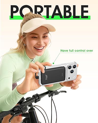 Miniatura 5 de TG90 Cargador portátil de 5000 mAh con enchufe de CA plegable incorporado y cables