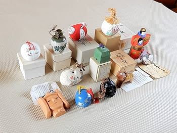Amazon.co.jp: BR4 土鈴 昭和 12点 神社寺 レトロ 招福 厄除け