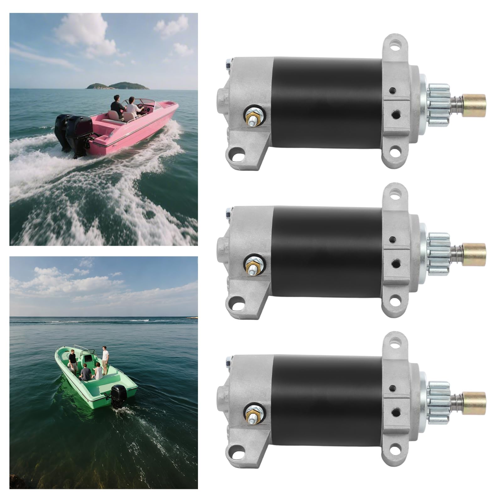Set di 3 pezzi di ricambio per avviamento del motore fuoribordo in combinazione con F20 6AH-81800 6AH-81800-01 S108-125 410-44145 in laghi, serbatoi, zone costiere