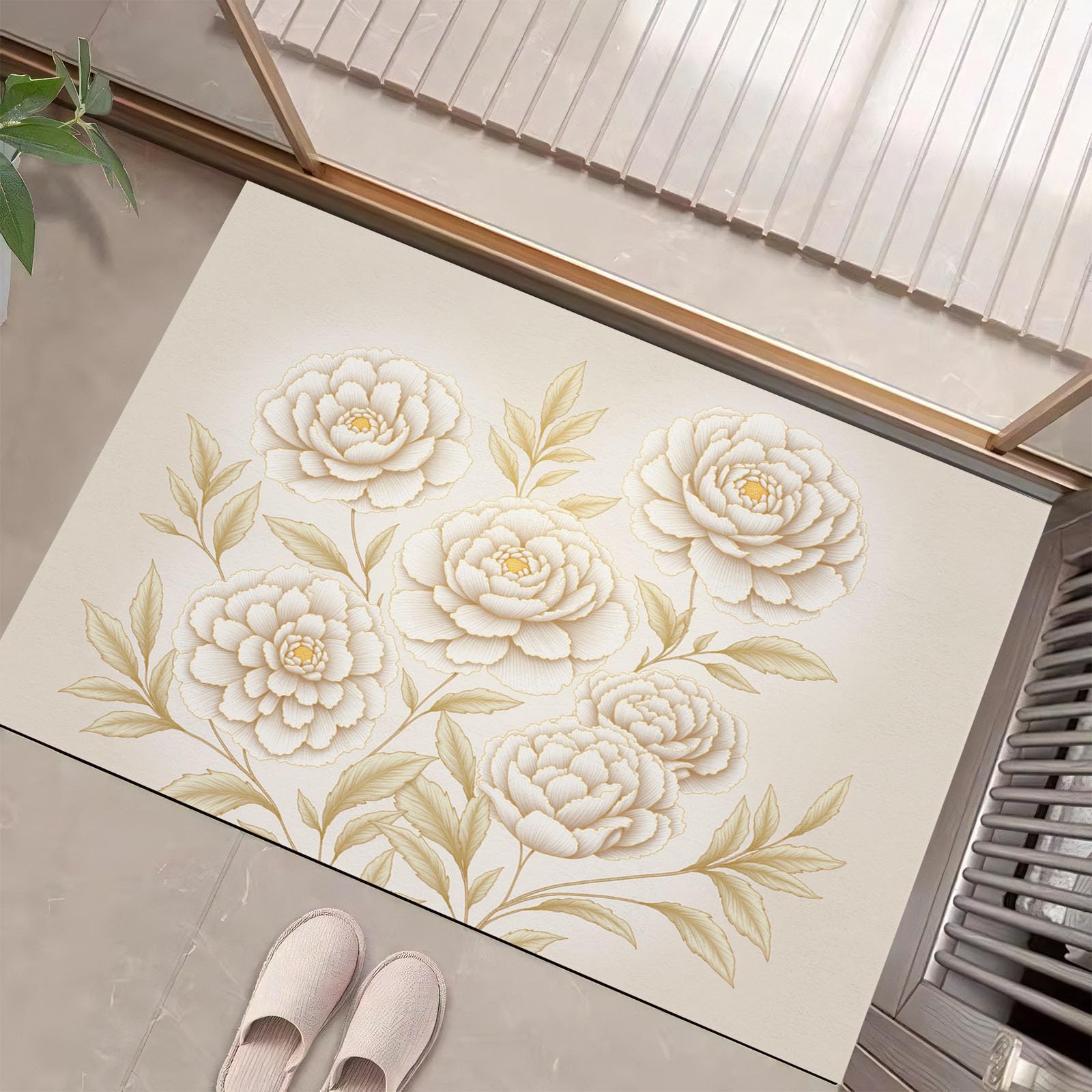 Petit tapis lavable en machine 60x90cm pour résoudre les problèmes d'entrées sales