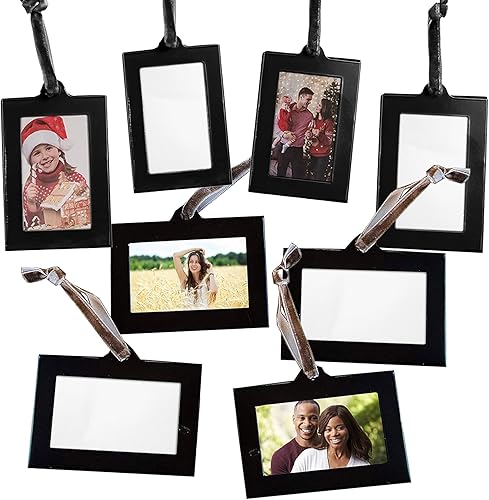 Klikel Adornos para marco de fotos para árbol genealógico, 4 marcos verticales para colgar y 4 marcos de fotos horizontales para colgar, apertura de