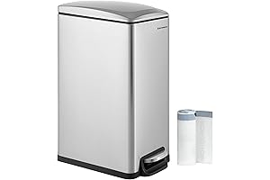 SONGMICS Narrow Tall Trash Can - a Space-Saving Waste Solution