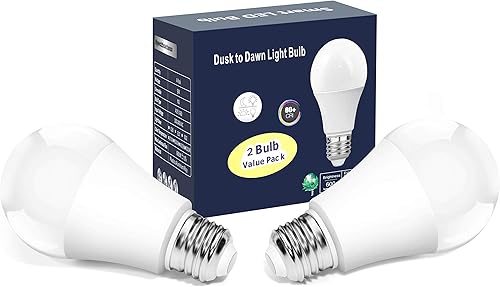 Torkase Bombillas de luz de 13 W del atardecer al amanecer, no requiere temporizador, 1100 lm (equivalente a 100 W), luz diurna de 6000 K, bombillas