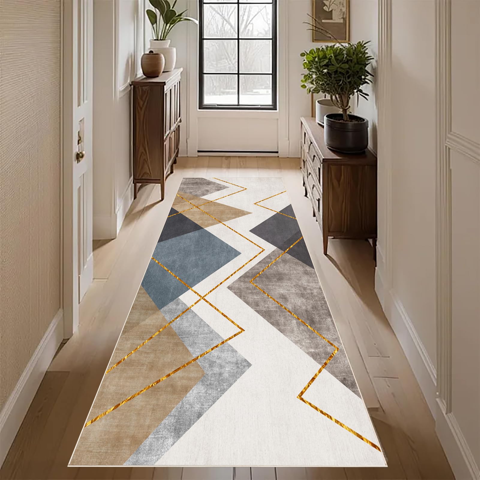 Runner Rugs for Hallway Carpet Runner for Kitchen Non Slip Absorbent Area Rug Hall Runner Narrow Rugs Washable 80 x 200 cm Hallway Rug for Entryway Living Room Bedroom Laundry Room Kitchen Room