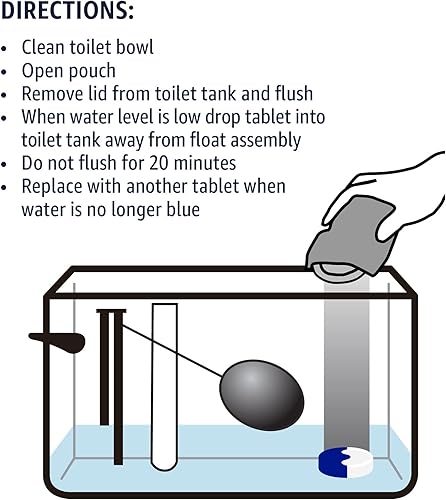 Miniatura 3 de Tienda Basics Limpiador de inodoro, tabletas azules con blanqueador de oxígeno, sin perfume, 5 unidades, paquete de 2