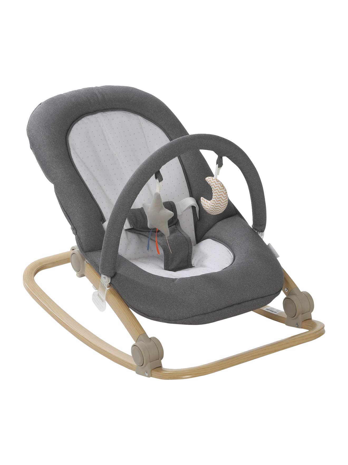 VERTBAUDET Babywippe mit Spielbogen BABYDREAM grau/weiß ONE SIZE