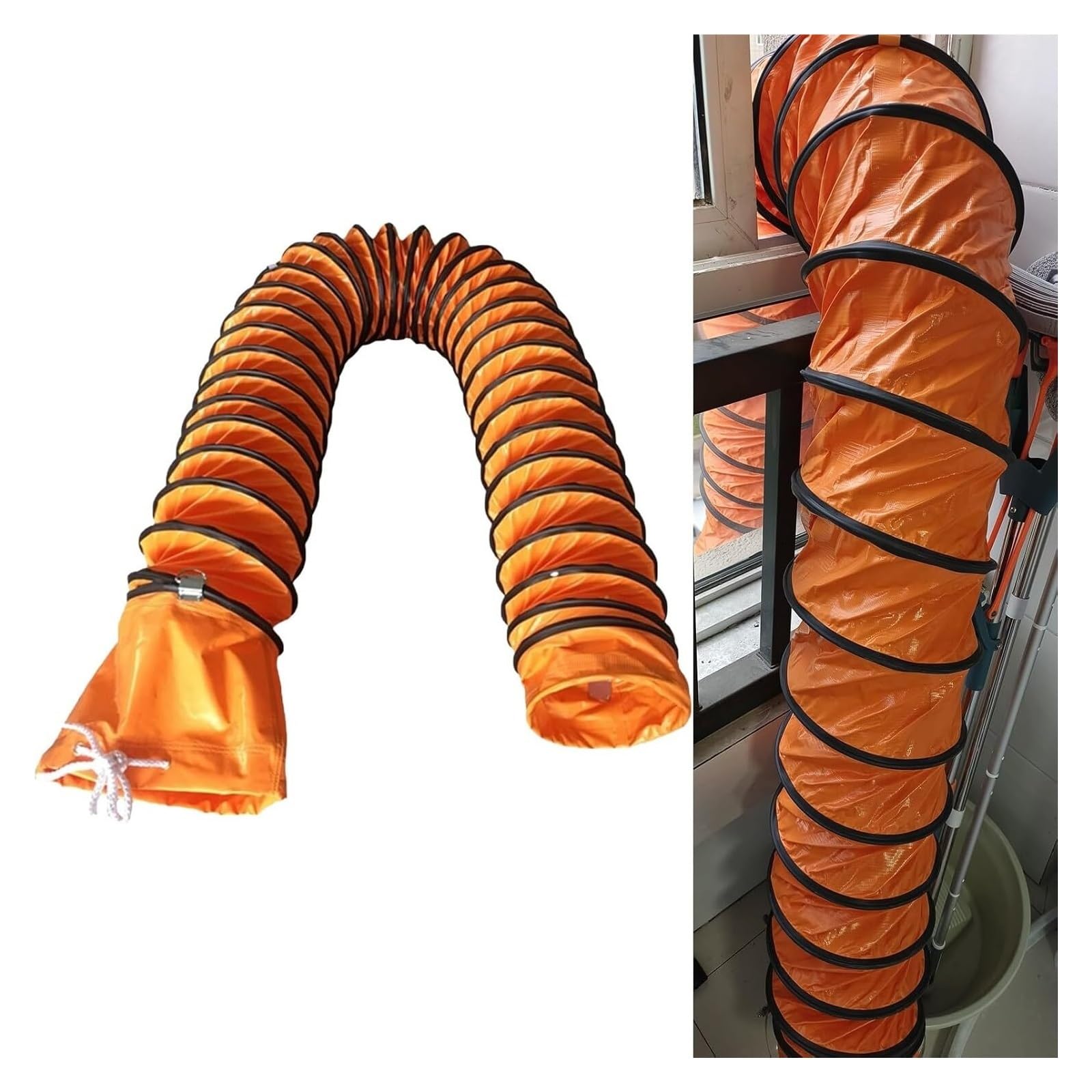 Tubo di sfiato for asciugatrice, tubo flessibile for condotto for e ventilatore, ventola scarico, sistemi d'aria for garage, ventilazione interna rinforzata in filo acciaio(650mm,10.2m)