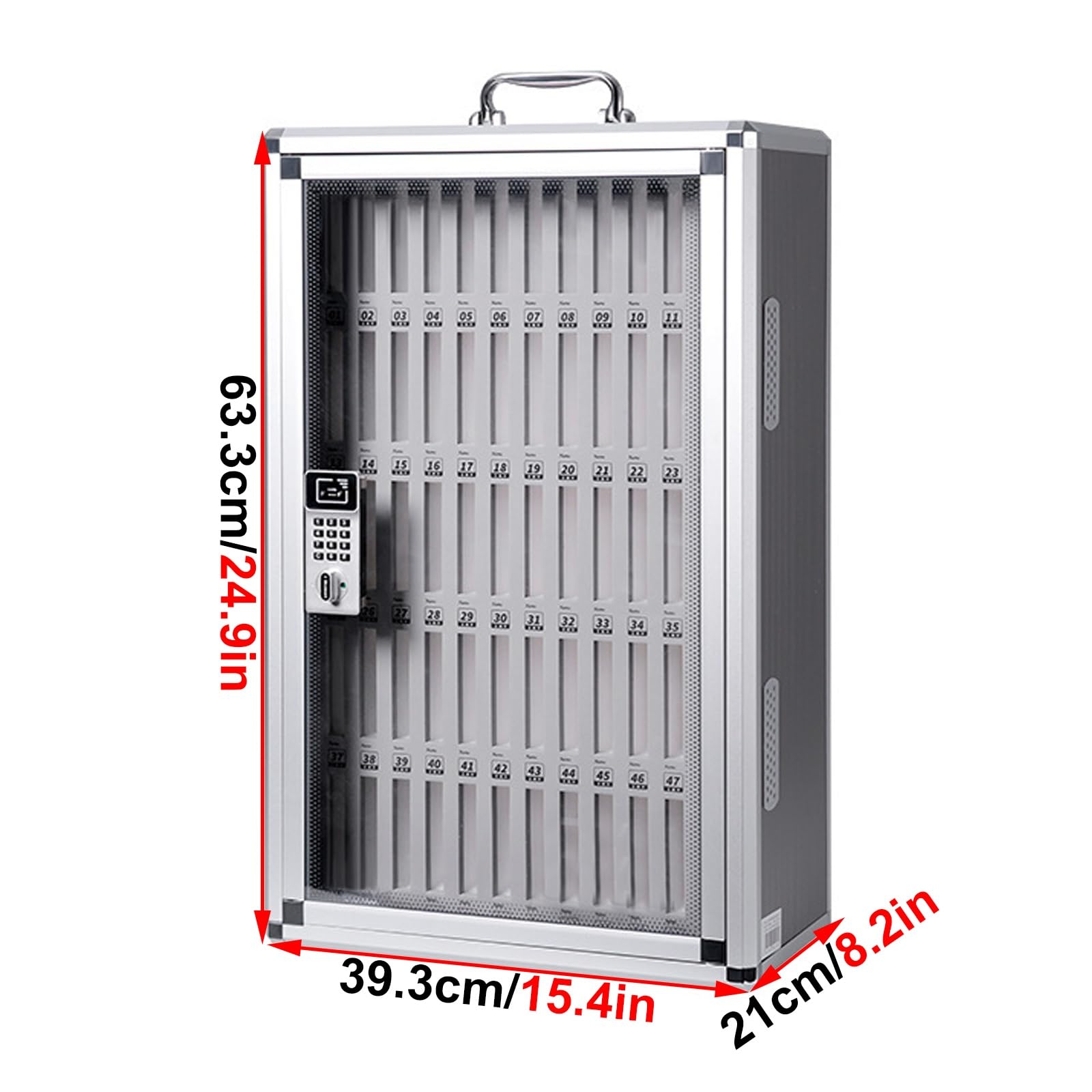 Caja de Almacenamiento portátil para teléfono Nizer, Transparente, para aulas y oficinas, gabinete para Dispositivos móviles, diseño Compacto, Uso Diario!