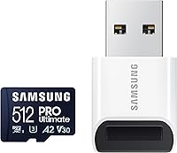 Vista 11 de Samsung PRO Ultimate tarjeta de memoria microSD + adaptador, microSDXC de 128 GB, hasta 200 MB/s, 4K UHD, UHS-I, clase 10, U3, V30, A2 para cámara