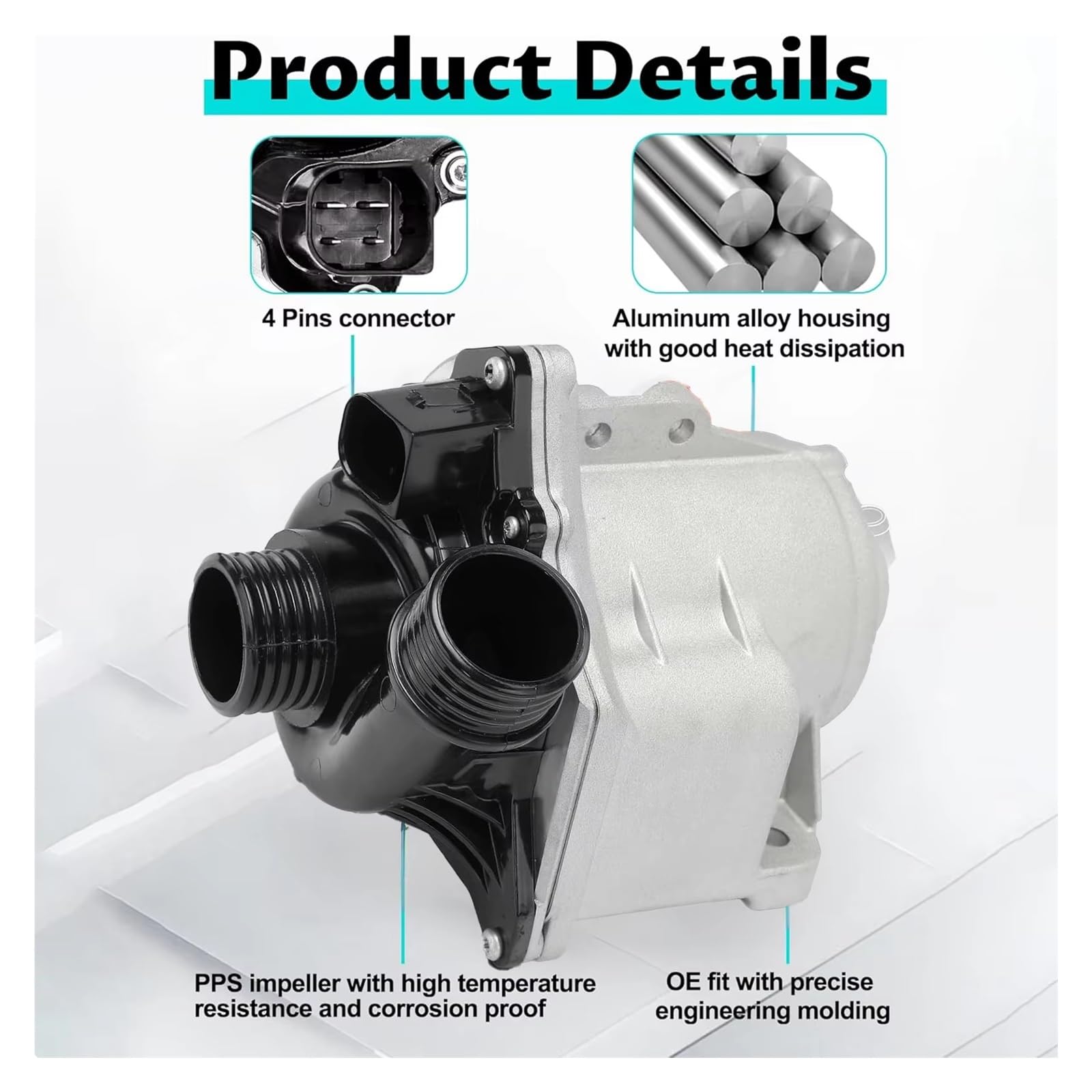 Pompa Acqua Ausiliaria Per BMW E60 E90 F10 Per X5 335i 640i 740Li Pompa Acqua Motore Elettrico Bulloni 11517632426 11517588885/11517586929