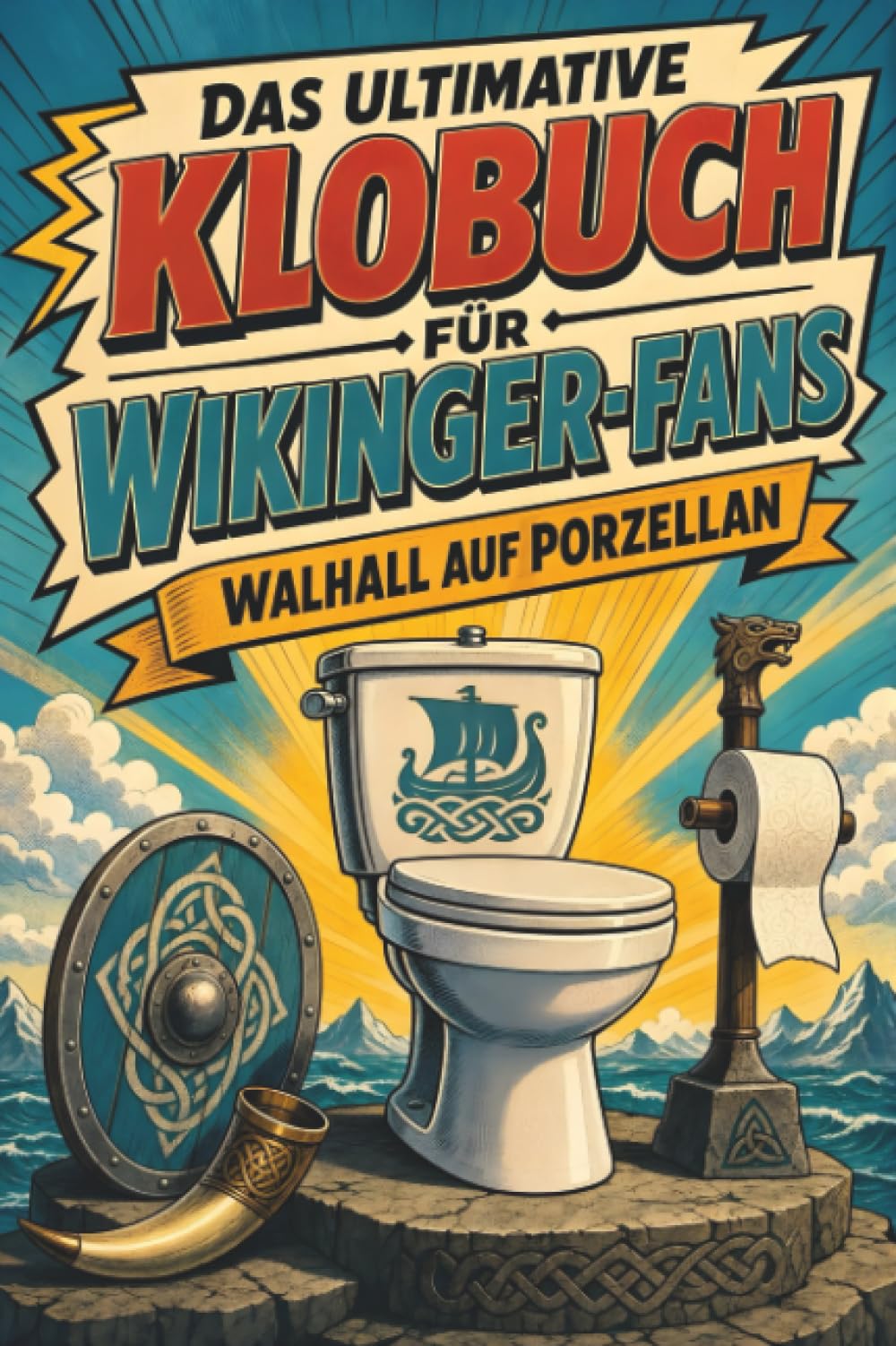 Das ultimative Klobuch für Wikinger-Fans: Walhall auf Porzellan. Lustiges Geschenk für Fans von Wikingern, Walhalla und nordischer Mythologie