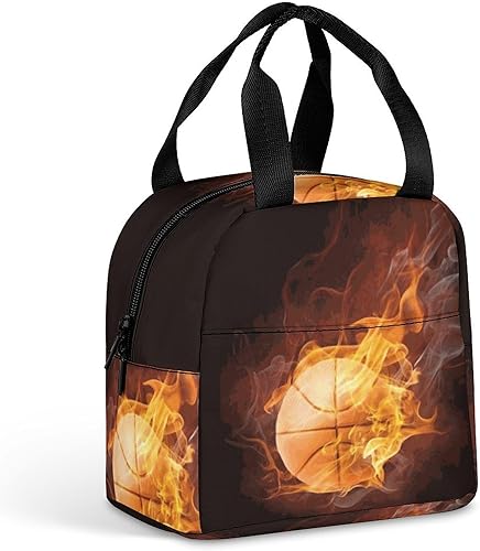 Fire Basket Lunch Box for Women Men Insulated Lunch Bag Reusable Lunch Tote Bag Lunch Container