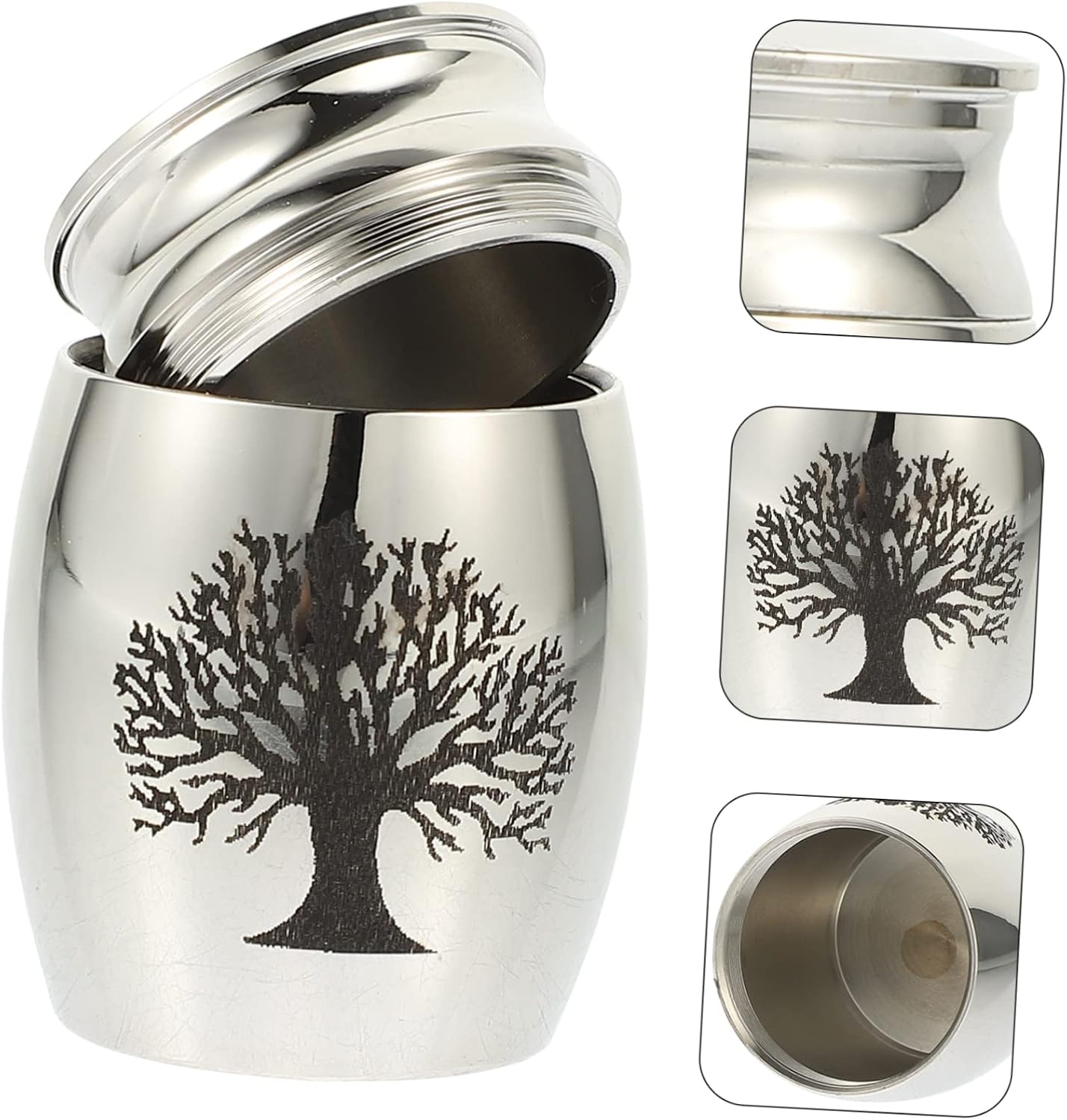 Didiseaon Cremation Urn for Pet Ashes Small Portable Bone Ash Container with Screw Lid Corrosion Resistant Durable Memorial Casket for Dogs and Cats Keepsake Urn with Smooth Surface and