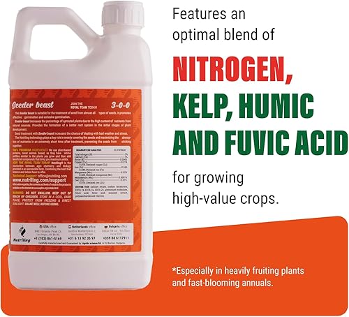 Miniatura 2 de Seeder Beast 3-0-0 Fertilizante líquido Revolucionario alimento para plantas de inicio de semillas para una mayor germinación y crecimiento con alto