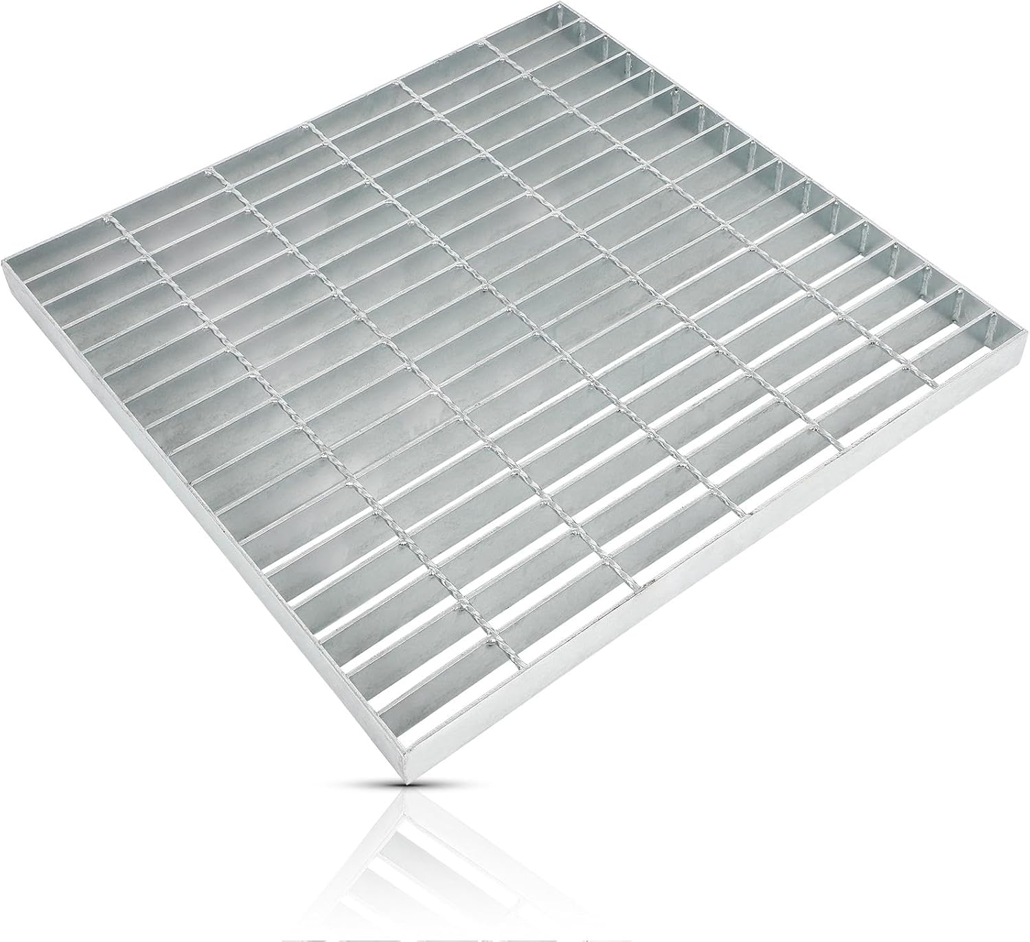 Dollate 24"x24" Heavy Duty Galvanized Steel Drain Grate - B125 Load Rated Outdoor Drainage Cover, Corrosion Resistant Driveway Grate for Yard, Patio, Garden & Commercial Use