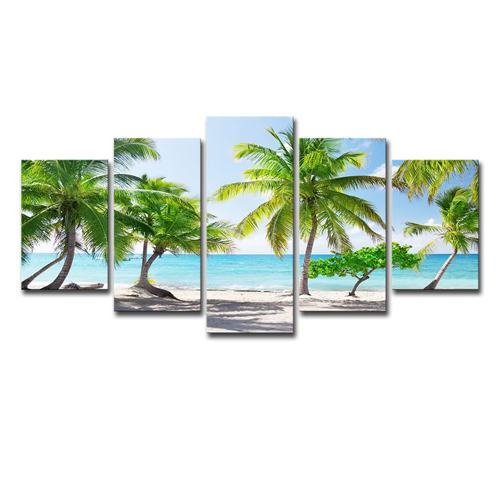 Modern Landscape Art Wall, Canvas Prints Artwork Beach Seascape Pictures, for Living Bedroom Dining Room Sofa Background Wall Home Decoration,L