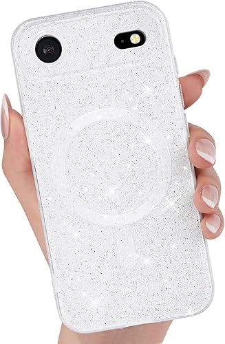 Miniatura 96 de Funda para iPhone 15 Pro con purpurina compatible con Magsafe, funda magnética Mag Safe para teléfono femenina, linda, brillante y bonita para Rosa